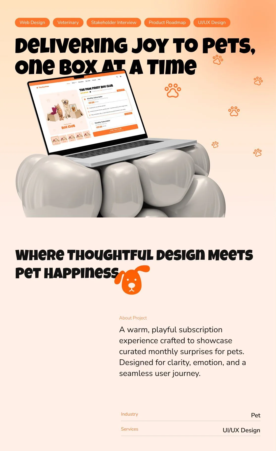 Paw Print — Pet Subscription Service — full case study
