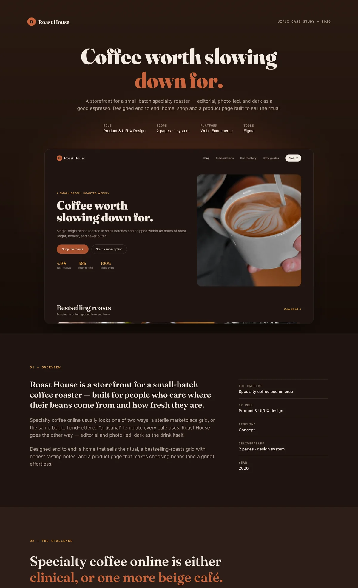 Roast House — Specialty Coffee — full case study