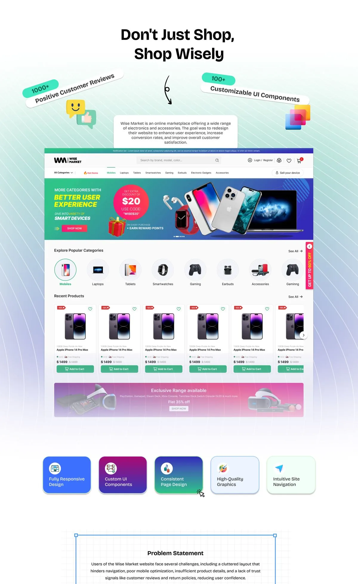 Wise Market — E-commerce Design System — full case study